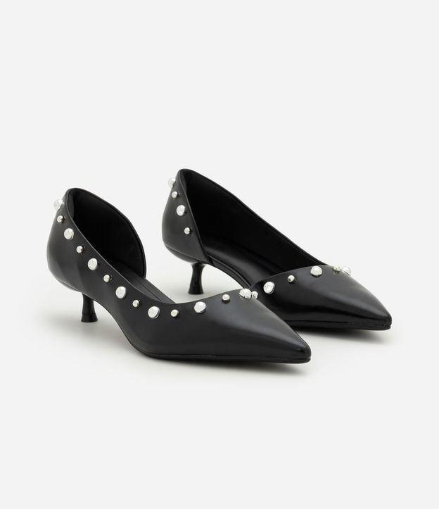 Zapato en PU con Salto Kitten Heel y Aplicación de Studs 3
