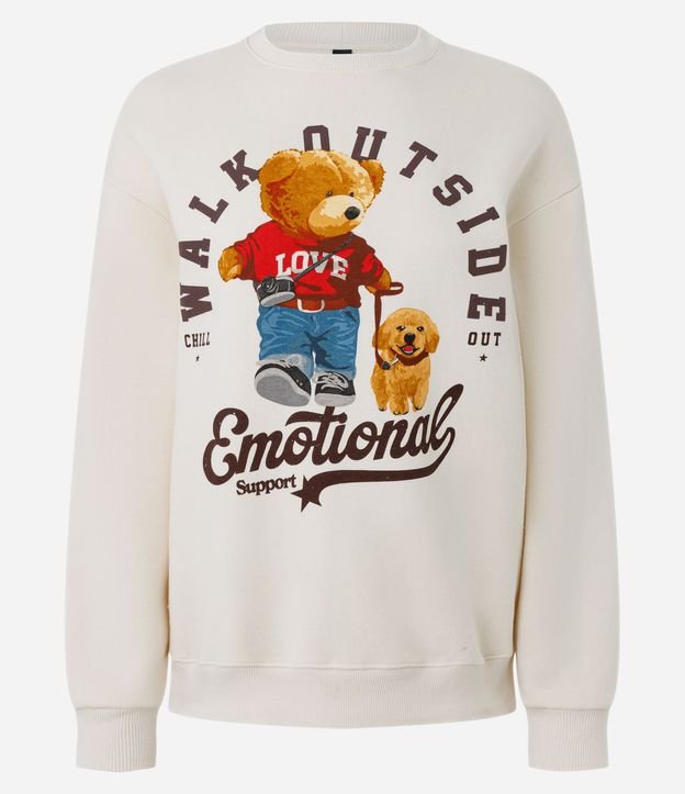 Saco Algodón con Estampa de Oso 5