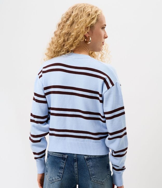 Cardigan corto en Punto Listrado con Abotonado 4