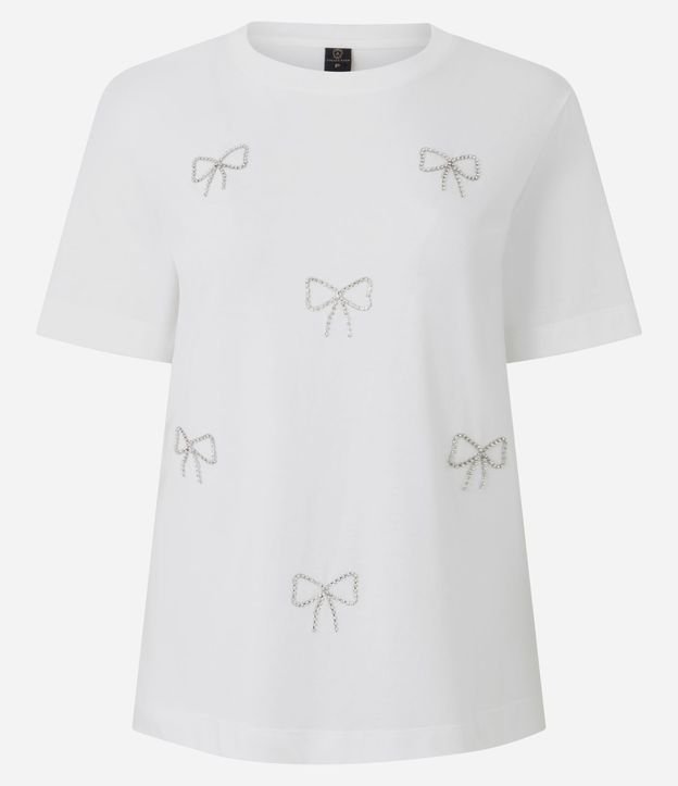 Remera Femenina de Algodón con Lazos Brillantes 5