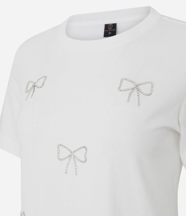 Remera Femenina de Algodón con Lazos Brillantes 6
