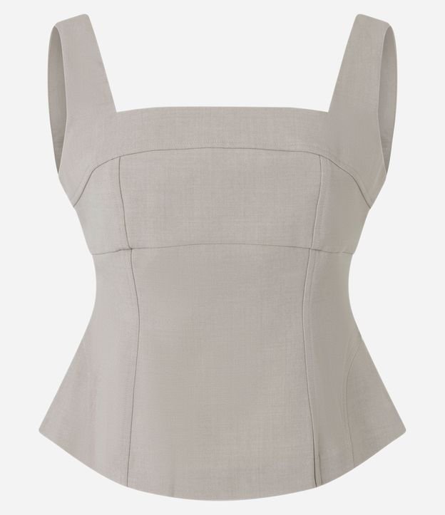 Blusa Sastrería con Bretel Ancho y Escote Cuadrado 5