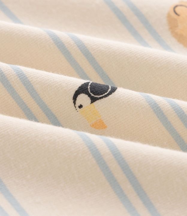 Body Bebê Listrado con Estampado Íconos Fauna – Talle 0 a 18 Meses 4