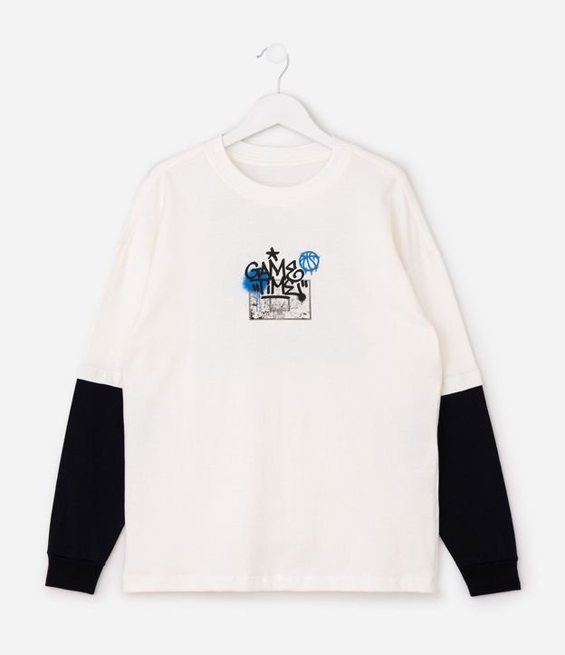 Remera Infantil Sobrepuesta Baloncesto - Talle 5 a 14 años 2