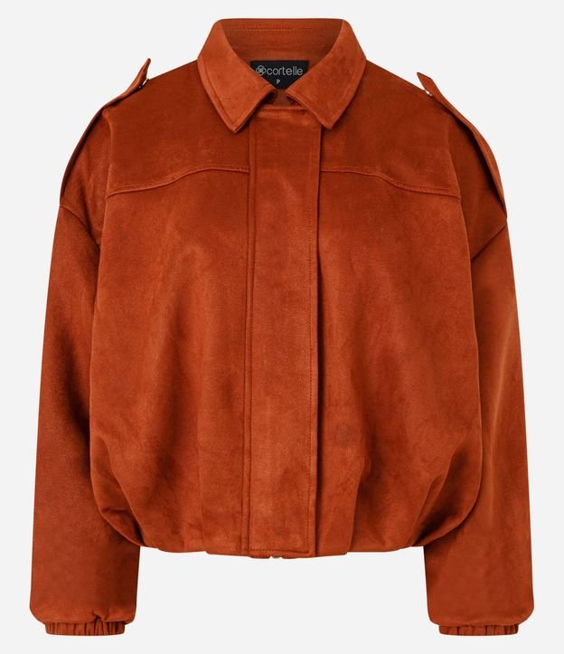 Campera Bomber Gamuza con Cuello Clásica 5