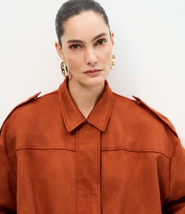 Campera Bomber Gamuza con Cuello Clásica 3