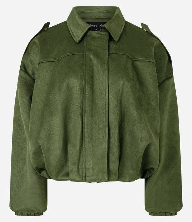 Campera Bomber Gamuza con Cuello Clásica 5