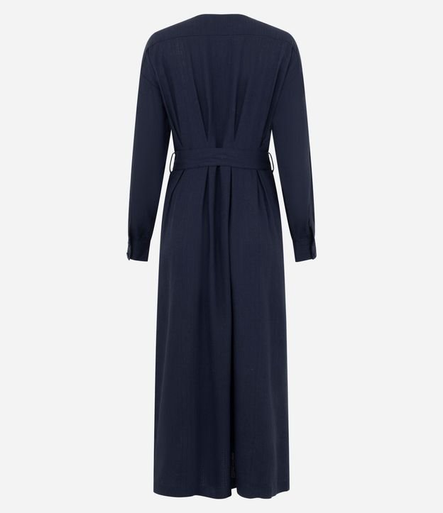 Vestido Chemise en Viscolino con Cinturón 6