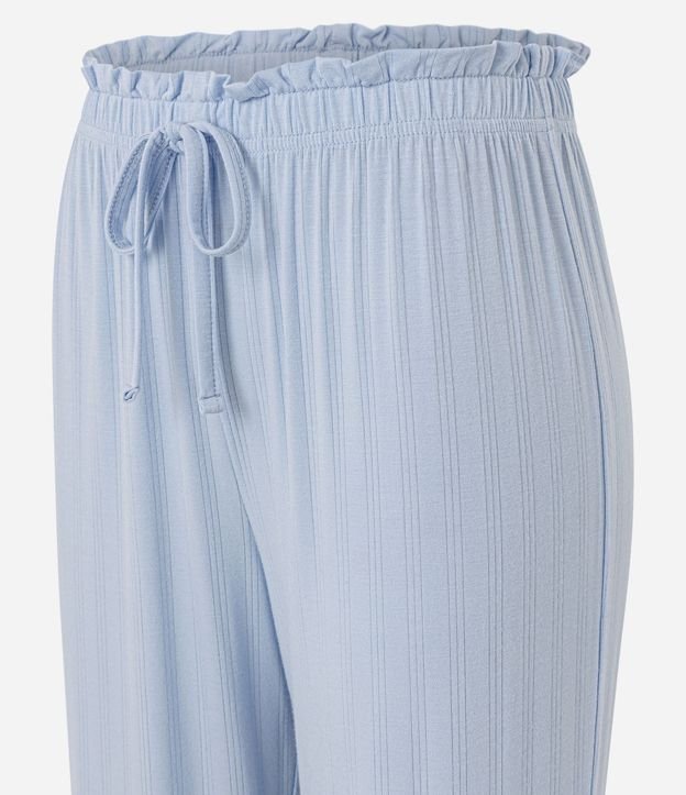 Pantalón de Pijama en Rib con Fru Fru en la  Cintura 6