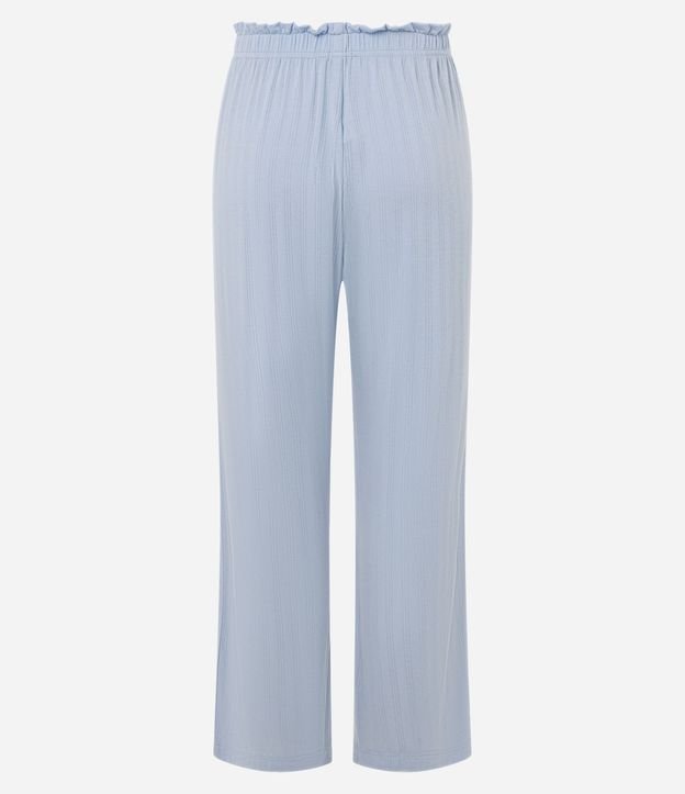 Pantalón de Pijama en Rib con Fru Fru en la  Cintura 7
