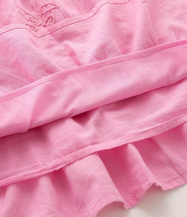 Vestido Infantil con Bordado y Mangas Abullonadas - Talle 5 a 16 años 5