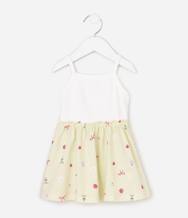 Vestido Infantil en Rib con Moña - Talle 0 a 18 Meses 2