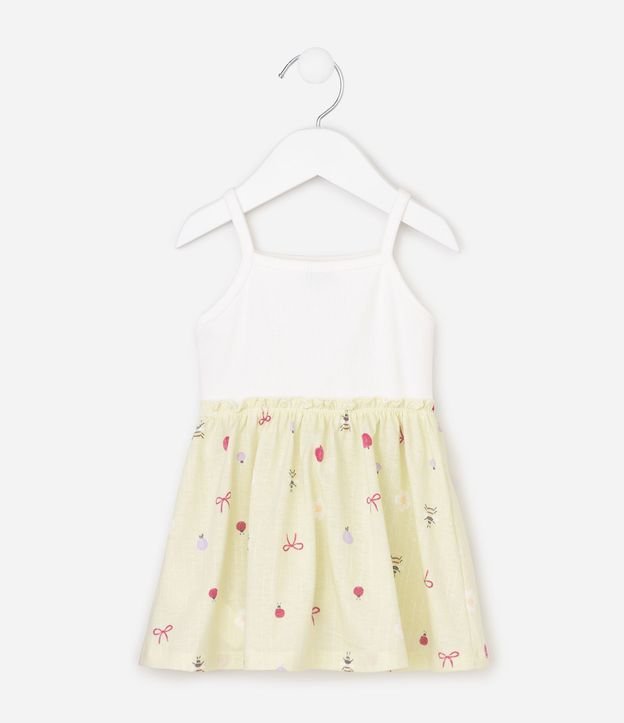 Vestido Infantil en Rib con Moña - Talle 0 a 18 Meses 3