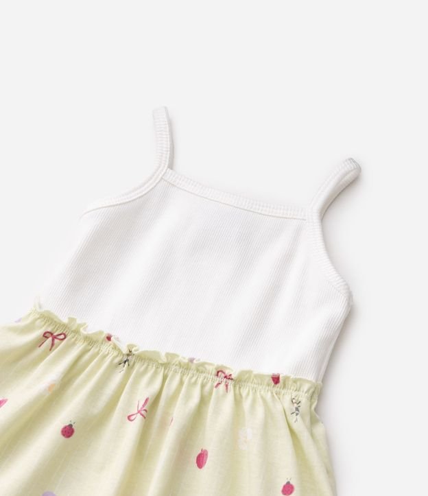 Vestido Infantil en Rib con Moña - Talle 0 a 18 Meses 5