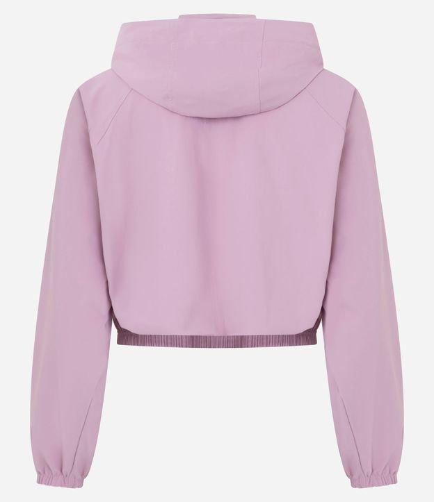 Chaqueta Cropped Corta Viento Deportiva en Microfibra con Capucha 6