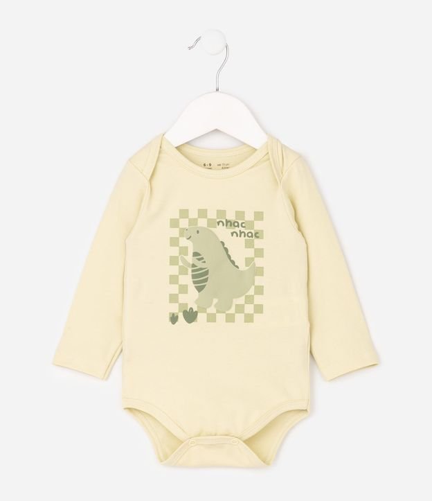 Body Bebé con Estampa de Dinosaurio y Lettering – Talle 0 a 18 Meses 2