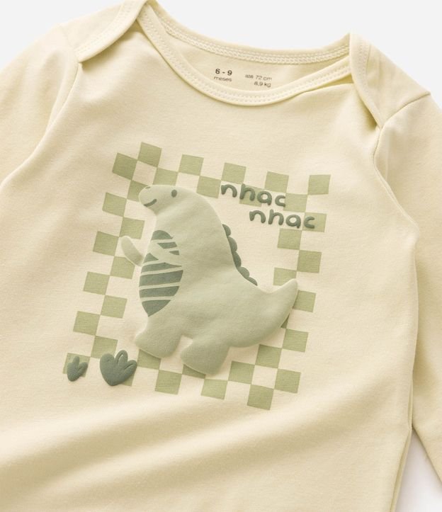 Body Bebé con Estampa de Dinosaurio y Lettering – Talle 0 a 18 Meses 5