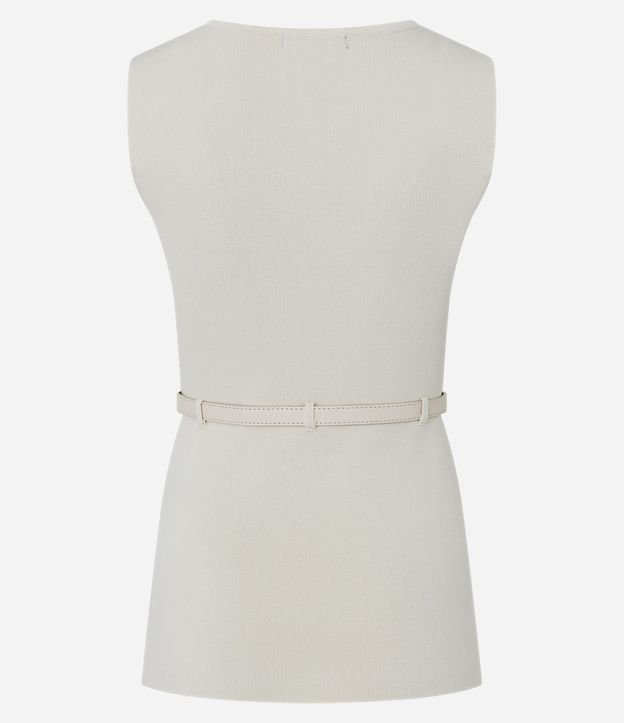 Blusa Alargada en Punto con Cinturón Fino 7