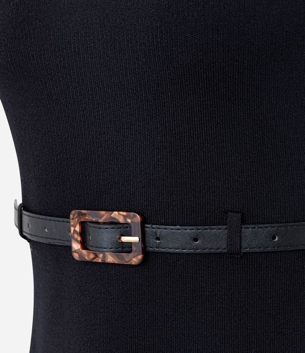 Blusa Alargada en Punto con Cinturón Fino 2