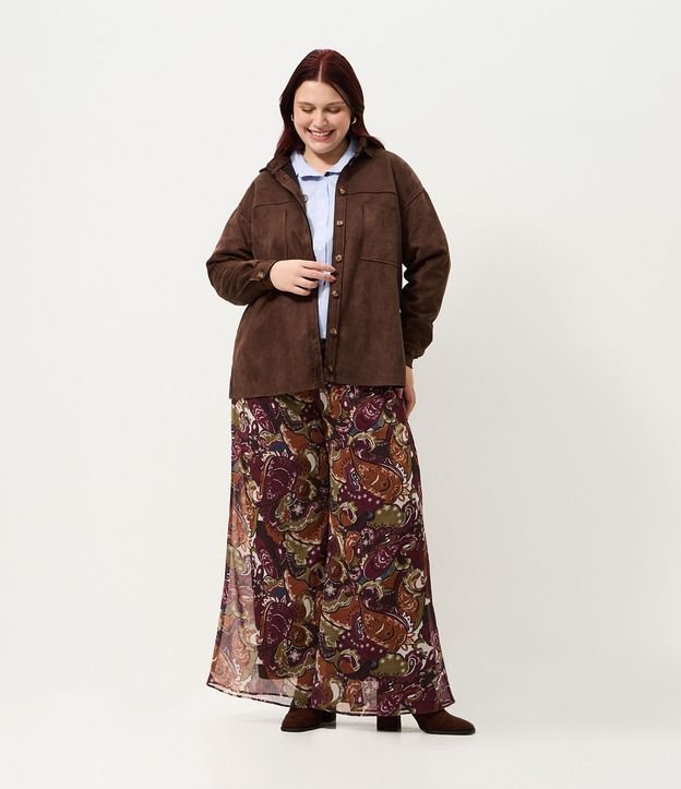 Camisa Overshirt Gamuza con Botones Curve & Plus Size 2