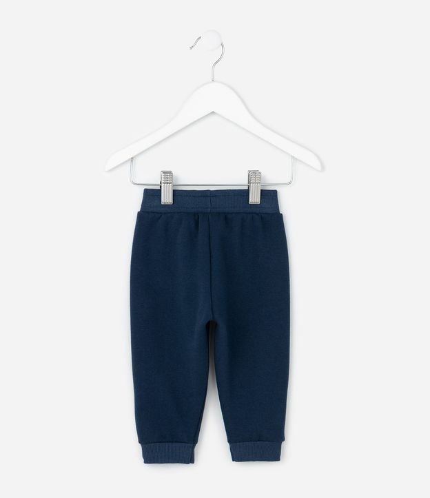 Pantalón Infantil en Algodón con Felpa y Bolsillos Texturizados – Talle 0 a 18 Meses 3