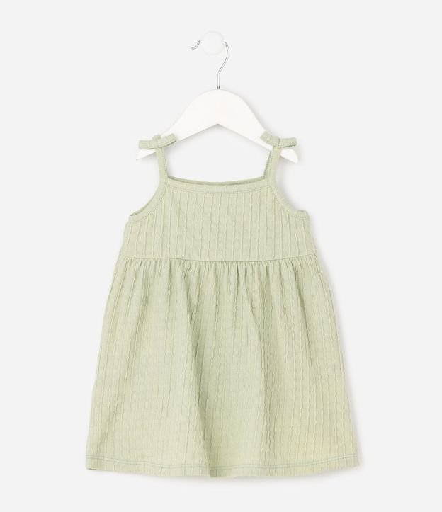 Conjunto Bebé Vestido con Body con Asas de Lazo – Talle 0 a 18 Meses 4