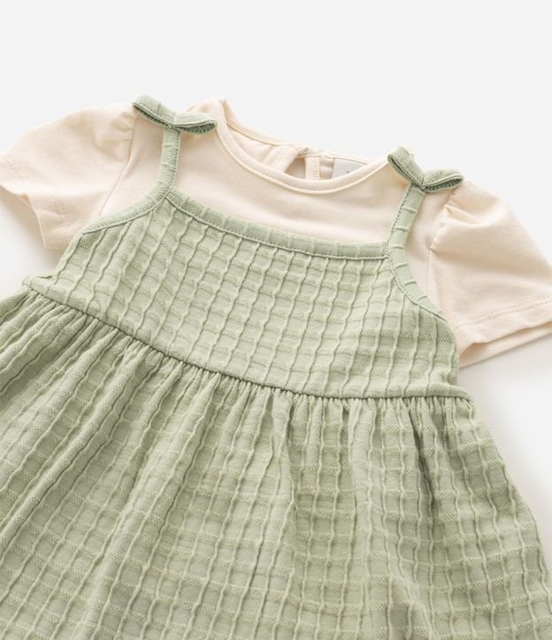 Conjunto Bebé Vestido con Body con Asas de Lazo – Talle 0 a 18 Meses 5
