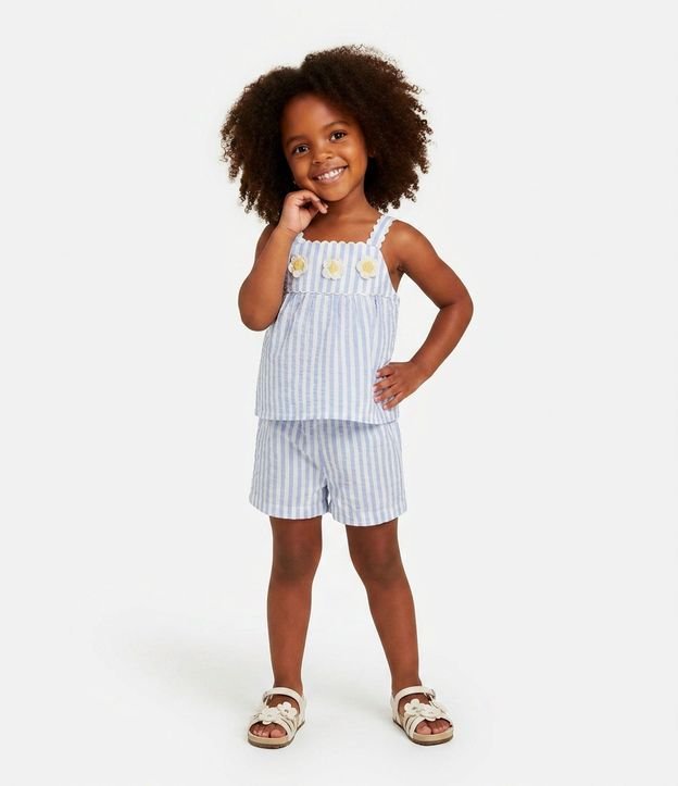 Conjunto Infantil en Laise con Volado - Talle 1 a 6 años