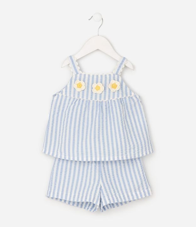 Conjunto Infantil en Laise con Volado - Talle 1 a 6 años 2