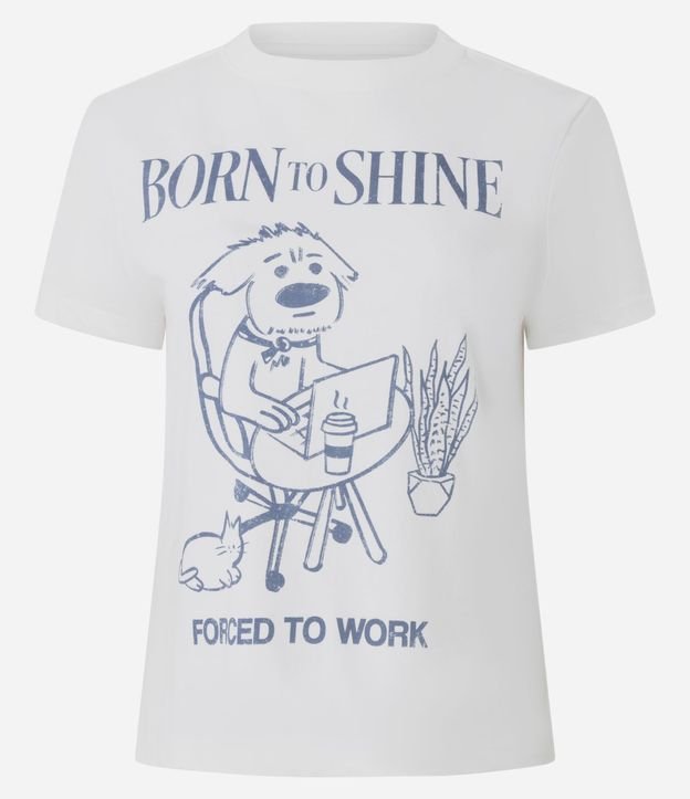 Remera en Algodón con Estampado Perro Born to Shine 5