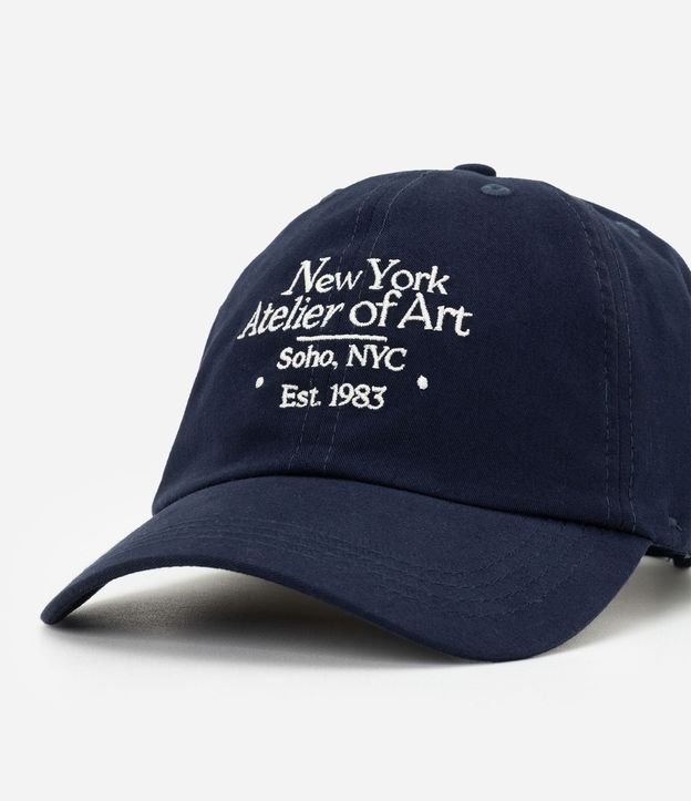 Gorra Aba Curva en Sarga con Lettering New York Soho Bordado 5