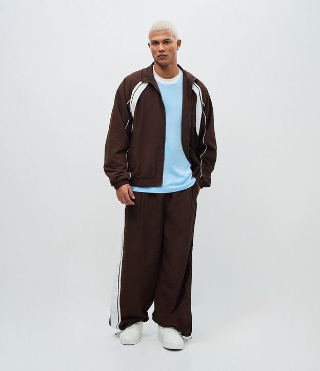 Remera Regular en Algodón con Rayas en los Hombros 2