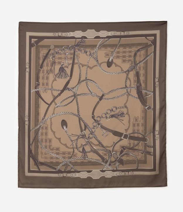 Pañuelo en Chiffon con Estampa de Selaria