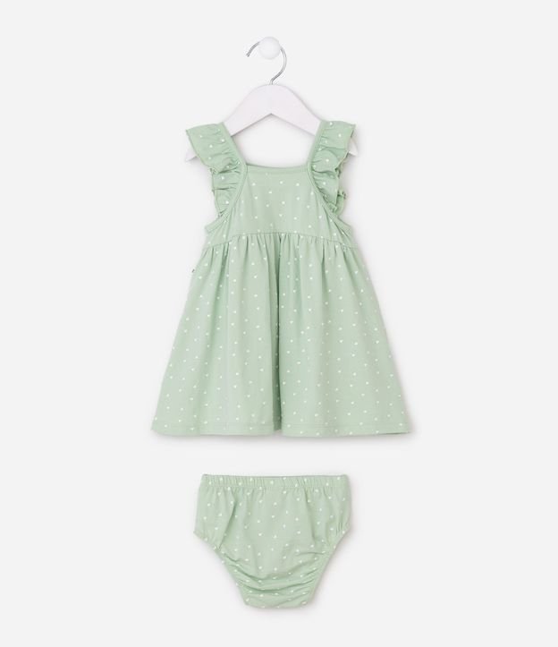 Vestido Bebé en Algodón con Estampado de Mariposas y Bombacha - Talle 0 a 18 Meses 3