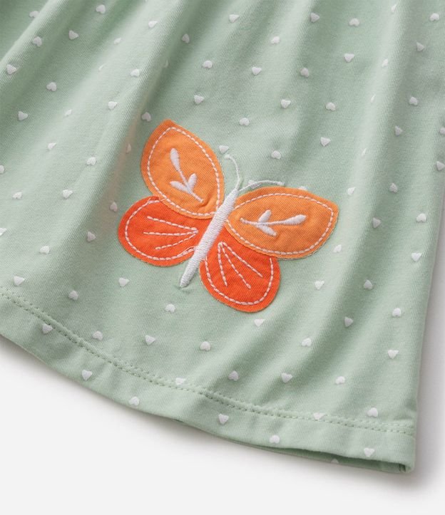 Vestido Bebé en Algodón con Estampado de Mariposas y Bombacha - Talle 0 a 18 Meses 5