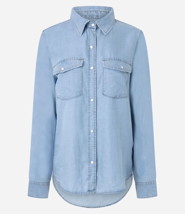 Camisa Western en Liocel con Bolsillos Delanteros 5