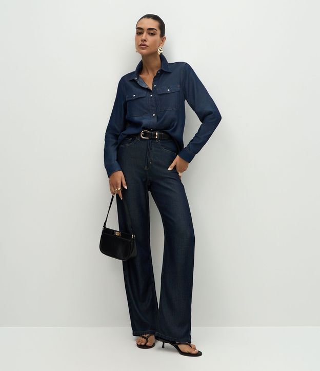 Camisa Western en Liocel con Bolsillos Delanteros 2