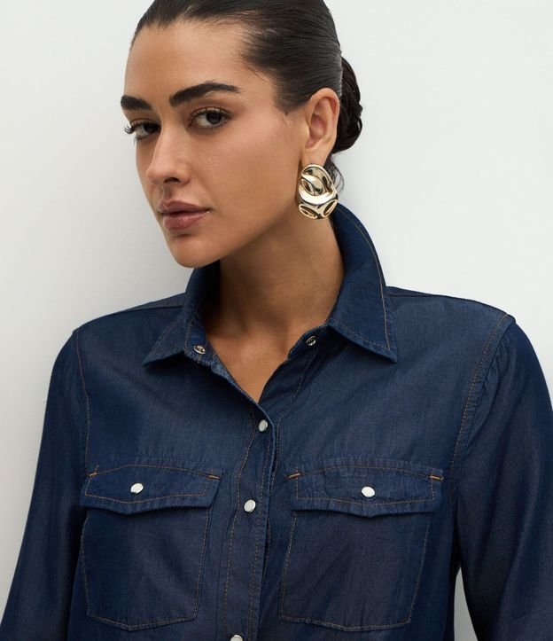 Camisa Western en Liocel con Bolsillos Delanteros 3