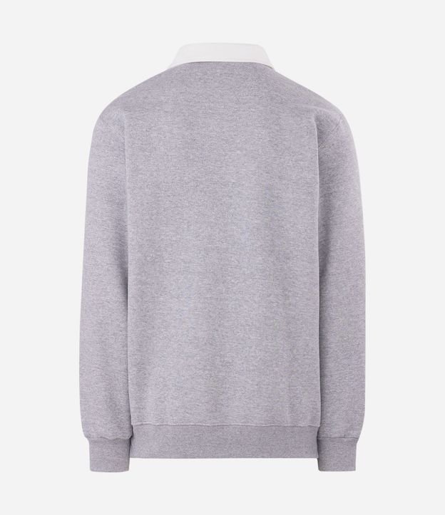 Buzo de Algodón con Cuello Polo Contrastante 6