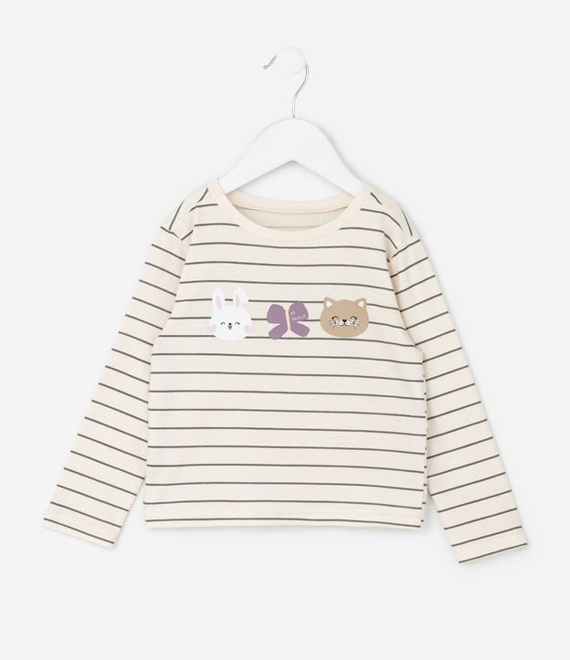 Remera Infantil Rayada con Estampa de Amigos – Talle 1 a 6 años 2