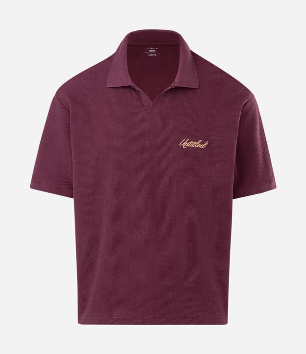 Remera Boxy con Cuello Polo y Bordado 4