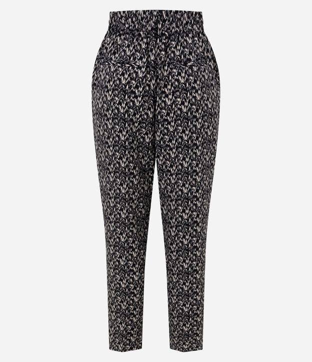 Pantalón Carrot en Crepé con Estampa Geométrico y Cintura Elástica 8