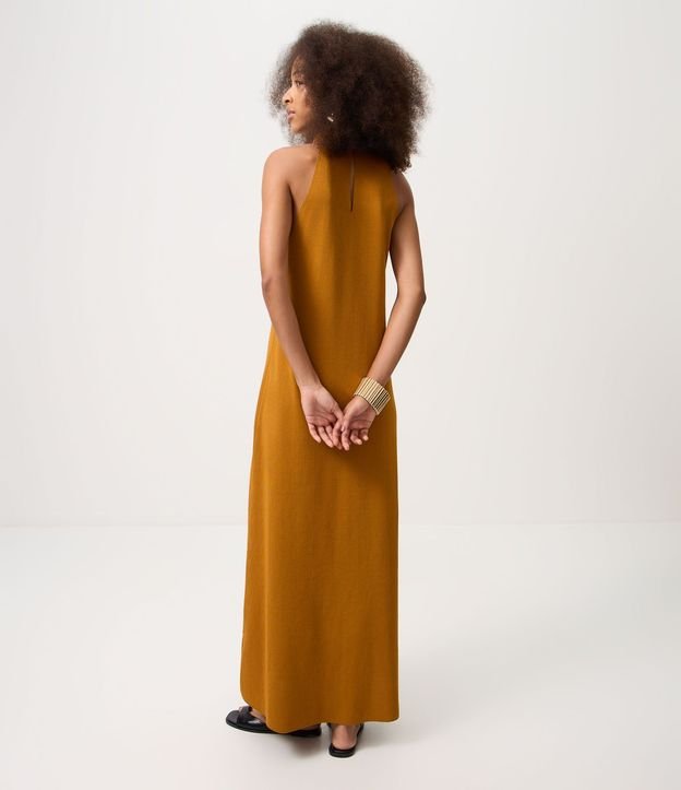 Vestido Midi en Punto con Cuello Dobrado 4