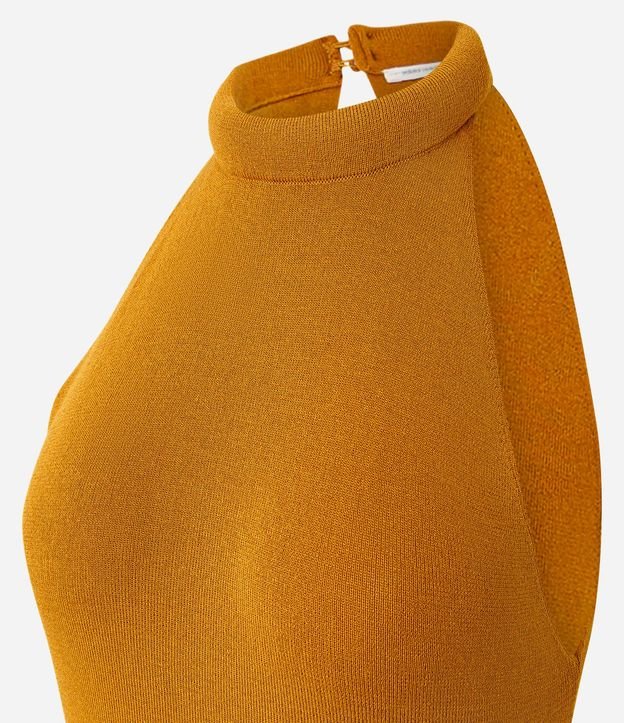 Vestido Midi en Punto con Cuello Dobrado 6