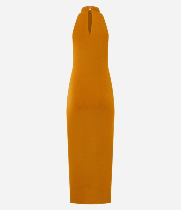 Vestido Midi en Punto con Cuello Dobrado 7