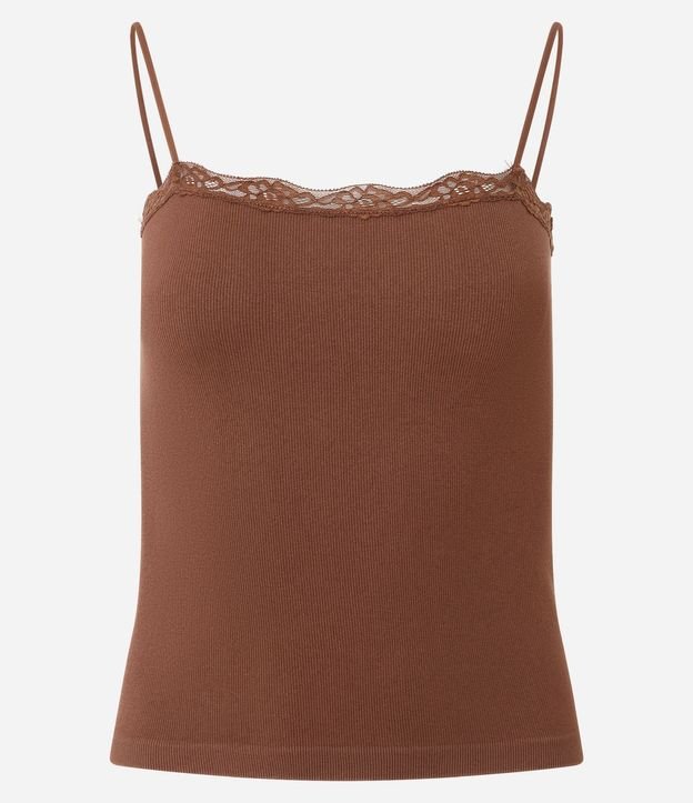 Camisete Sin Copa en Poliamida Seamless con Encaje 6