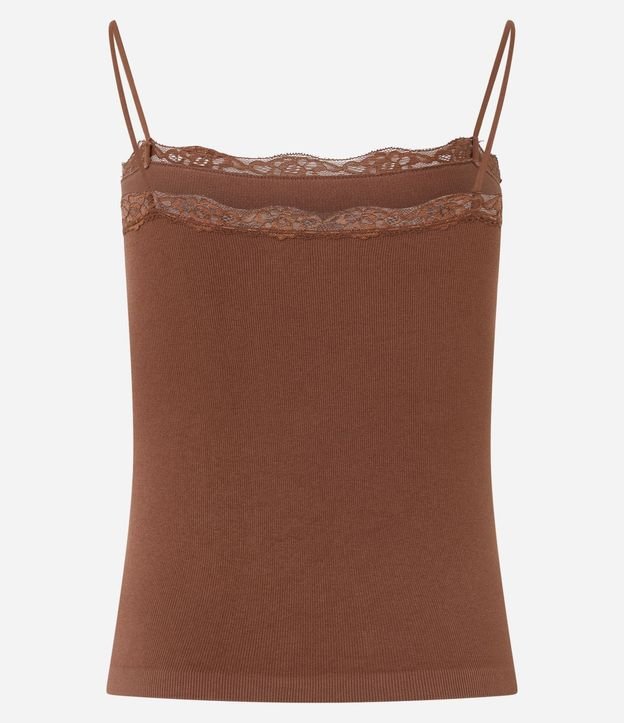 Camisete Sin Copa en Poliamida Seamless con Encaje 8