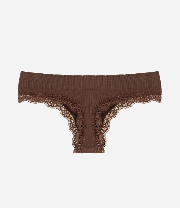 Bombacha Bikini Hilo en Poliamida Seamless con Encaje 6