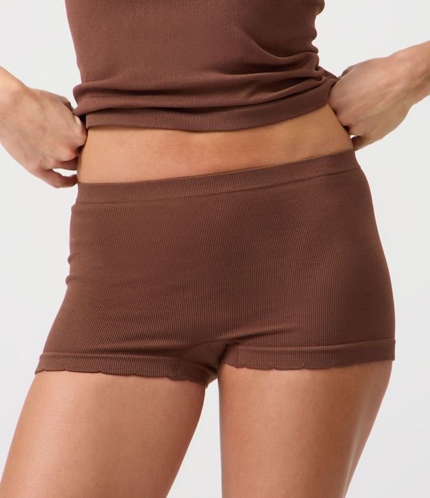 Bombacha Boyshort en Poliamida Seamless con Encaje 2