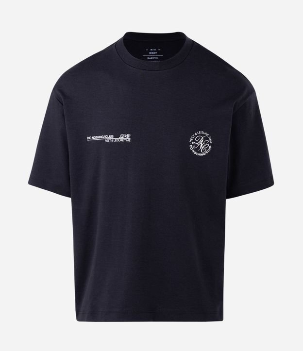 Remera Boxy con Lettering Do Nothing Club 5